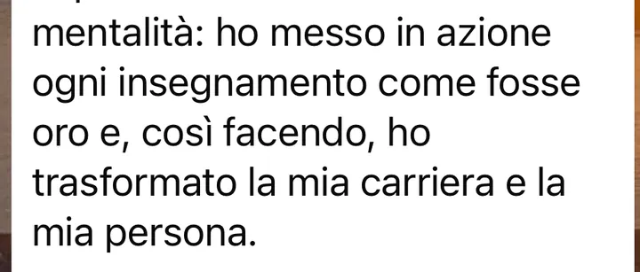 Screenshot di un risultato cliente