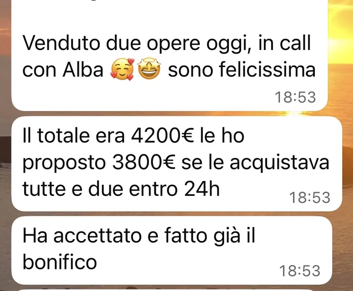 Screenshot di un risultato cliente