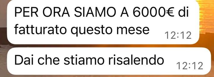 Screenshot di un risultato cliente