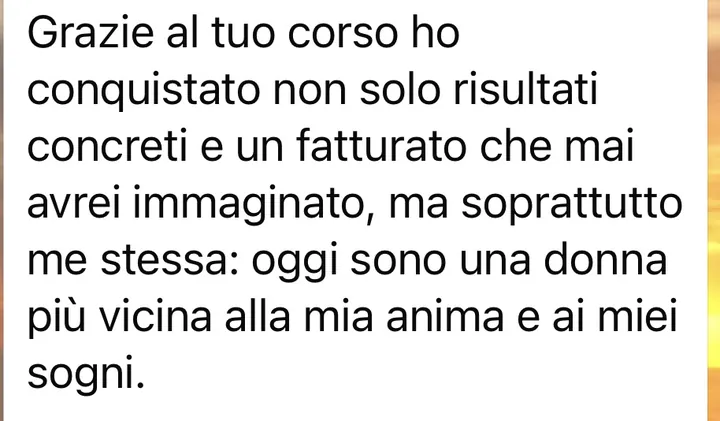 Screenshot di un risultato cliente