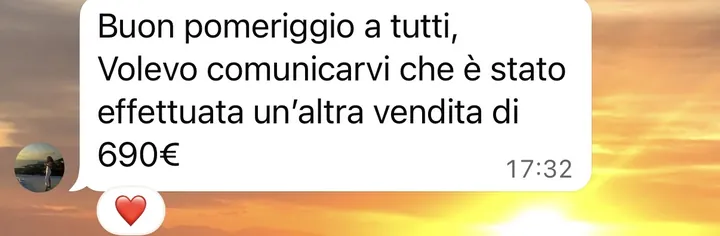 Screenshot di un risultato cliente