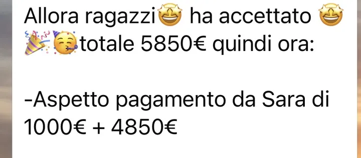 Screenshot di un risultato cliente