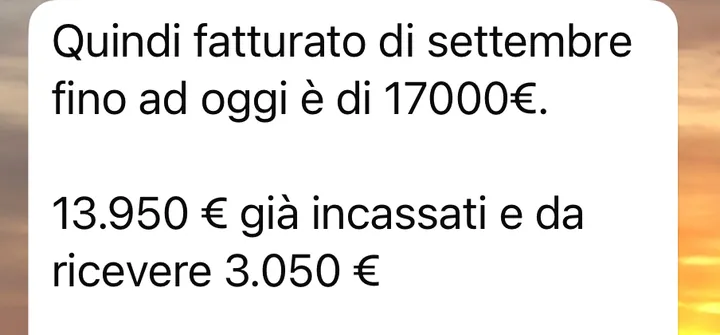 Screenshot di un risultato cliente
